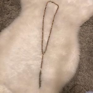 Boho gold necklace